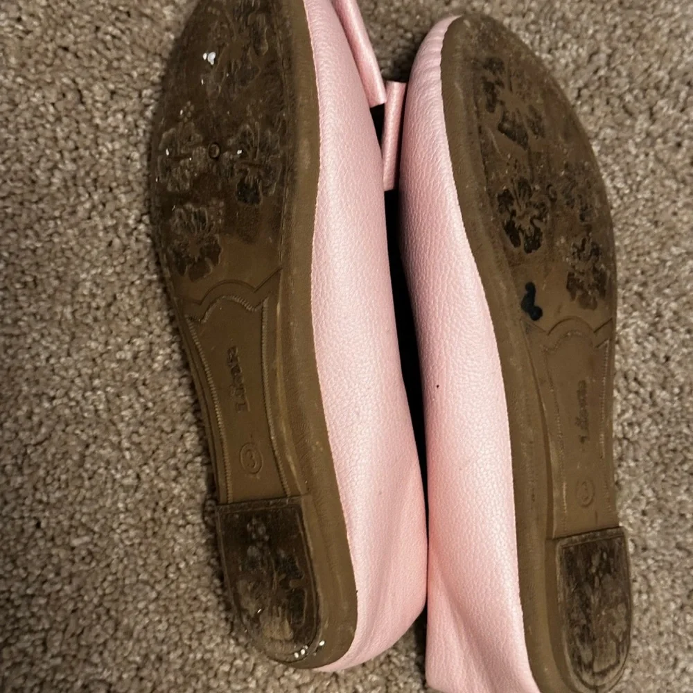 Link Comfort Pink Ballet Flats with Gold Buckle Detail - Little Girl 3